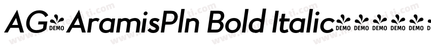 AG-AramisPln Bold Italic字体转换